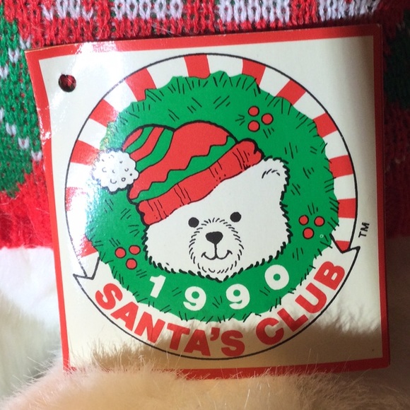 ⭐️ Vintage Santas Club TeddyBear, 1990 Kmart - Picture 2 of 8